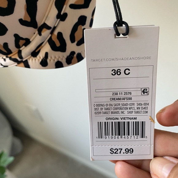 NWT Shade & Shore Animal Print Bikini Top Size 36C - Picture 9 of 10